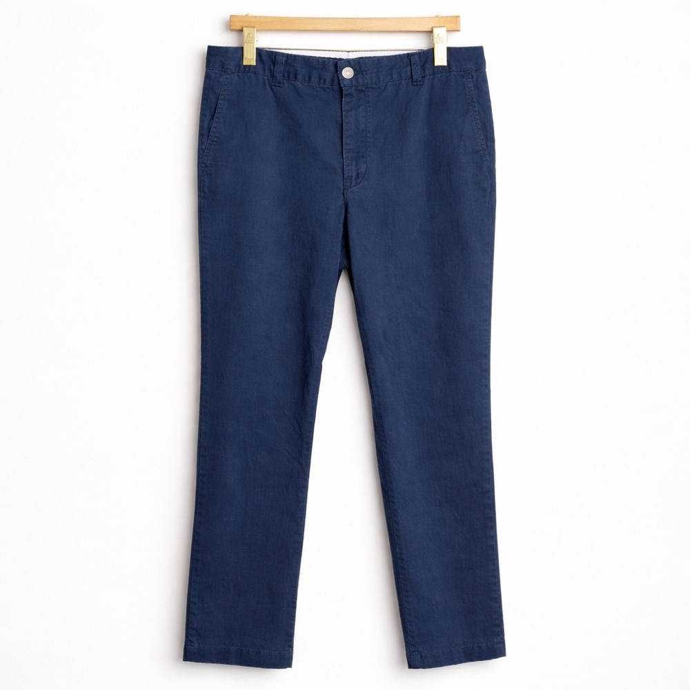 Vineyard Vines Breaker Pants 34x30 Navy Blue Slim Fit Stretch Chinos Mens